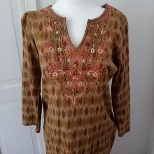 Territory Ahead Exotic, Embroidered Slim Dress